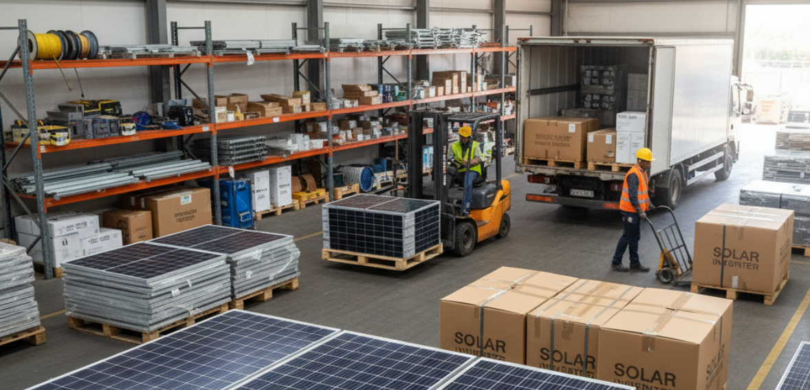 solar installation management software used to track inventory like panels and inverters.