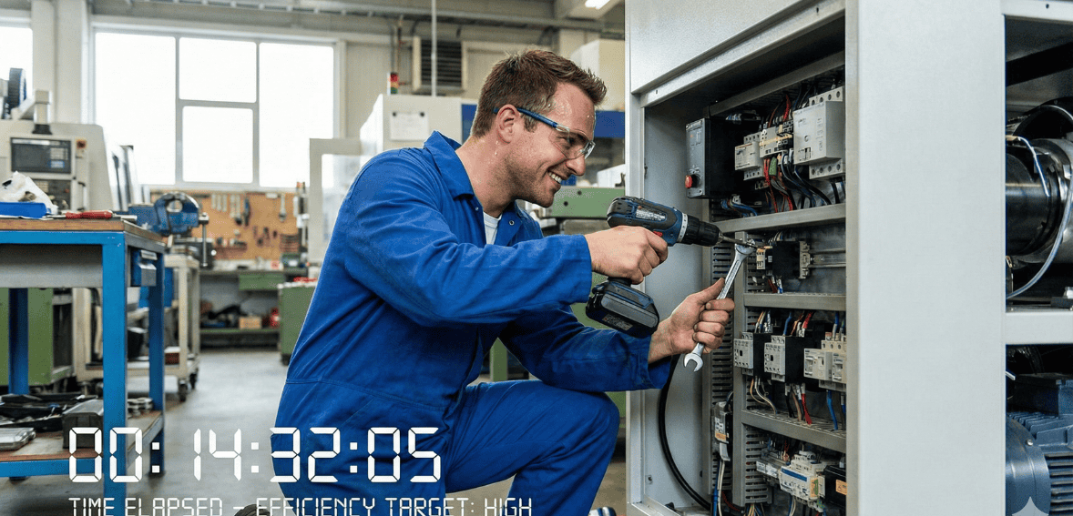 Field service KPIs measuring mean time to repair and improving efficiency
