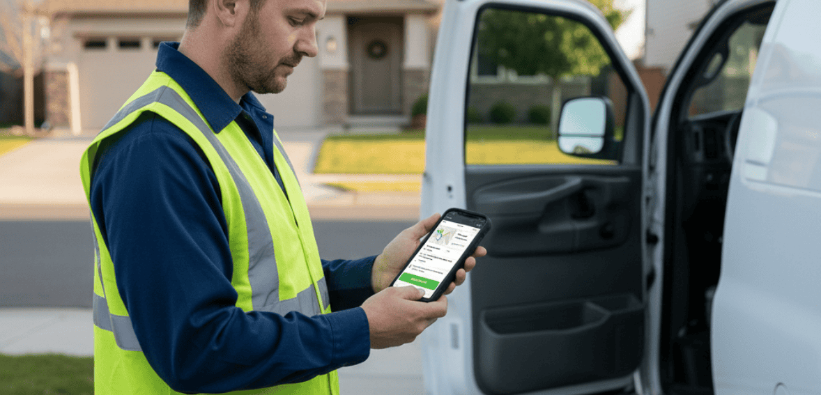 Field service scheduling software giving technicians job information to improve first-time fix success