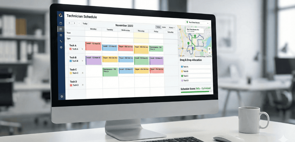Tracking technician utilization with field service KPIs to improve productivity