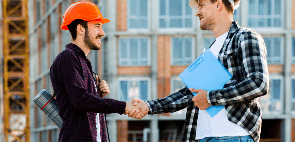 roofing contractor software helping contractor, documents open on tablet