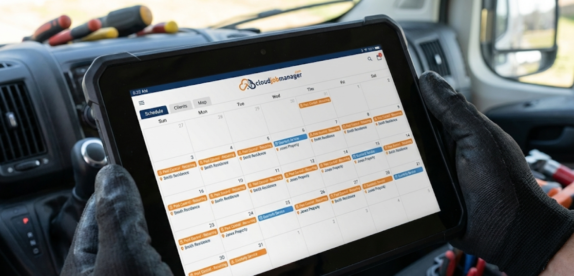 recurring service scheduling in pest control software