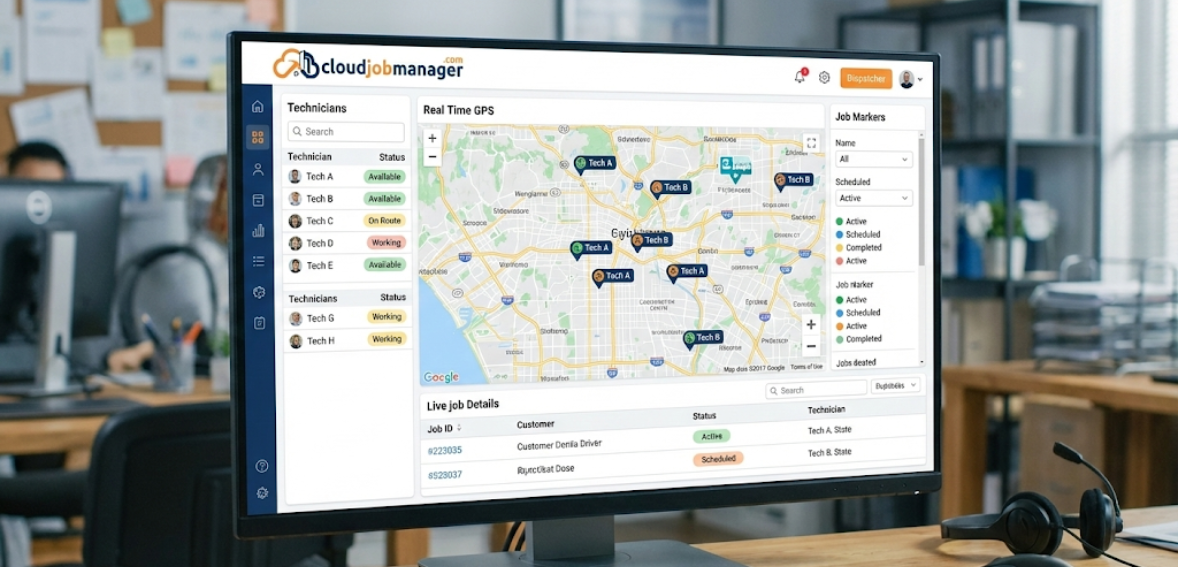 real-time job tracking for field teams