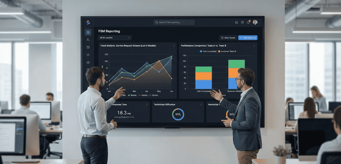 FSM reporting for data-driven field service management