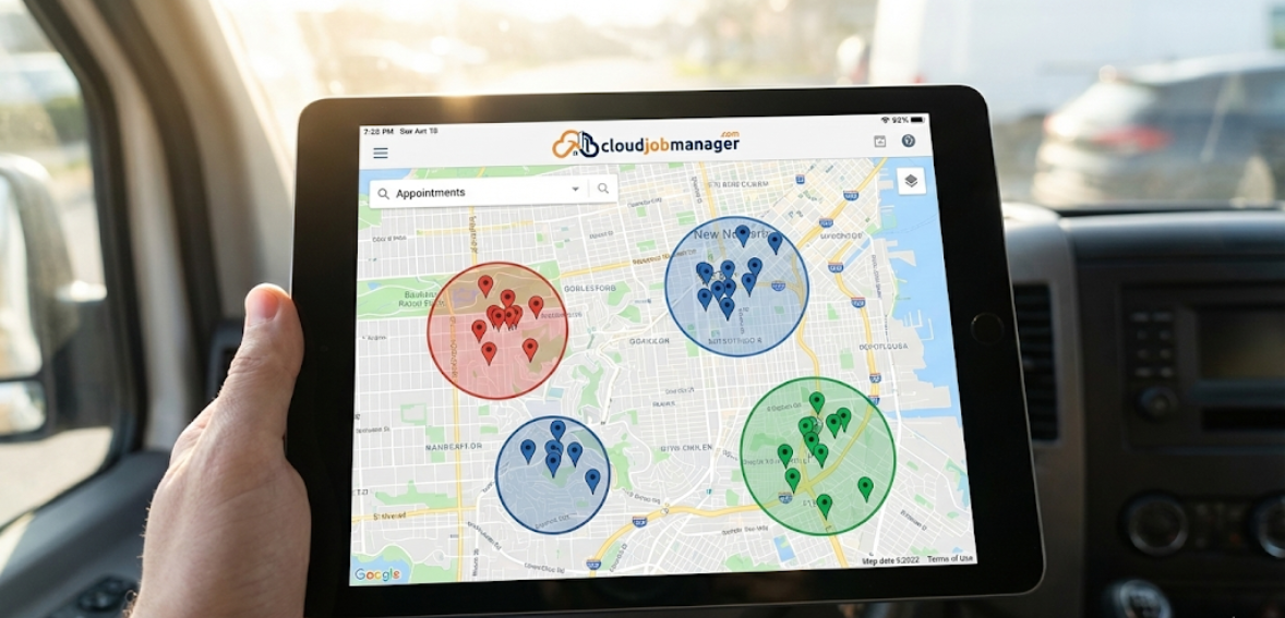 multi-stop scheduling for cleaning business route optimization