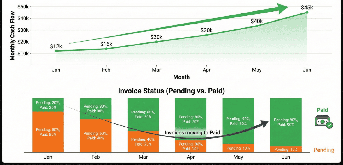cash flow improvement through digital invoicing for field service operations