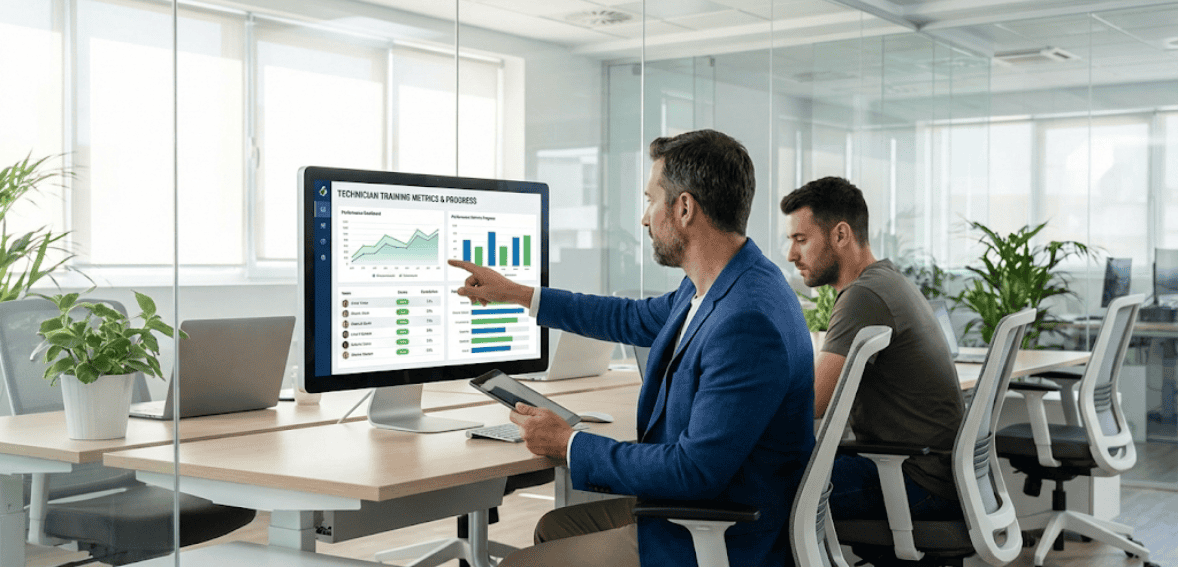 Measuring onboarding success in field service training