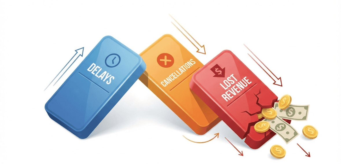 field service scheduling problems compounding