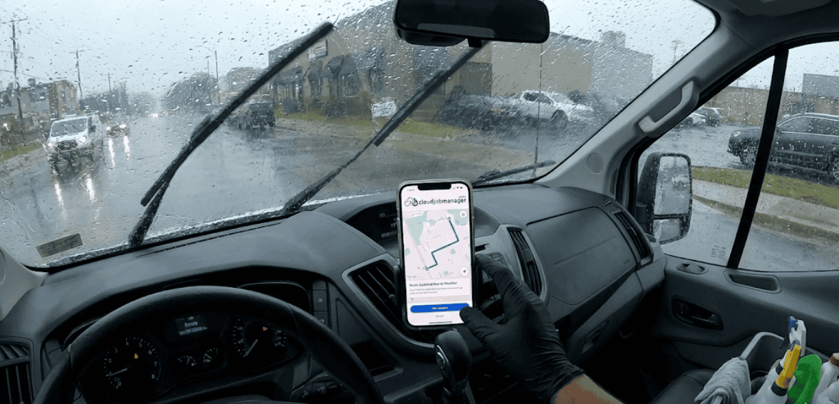 cleaning service scheduling adjustments due to weather route optimization