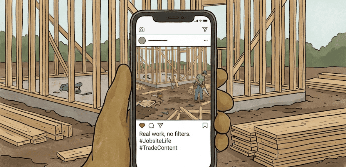 Authentic content outperforming polished marketing for trades