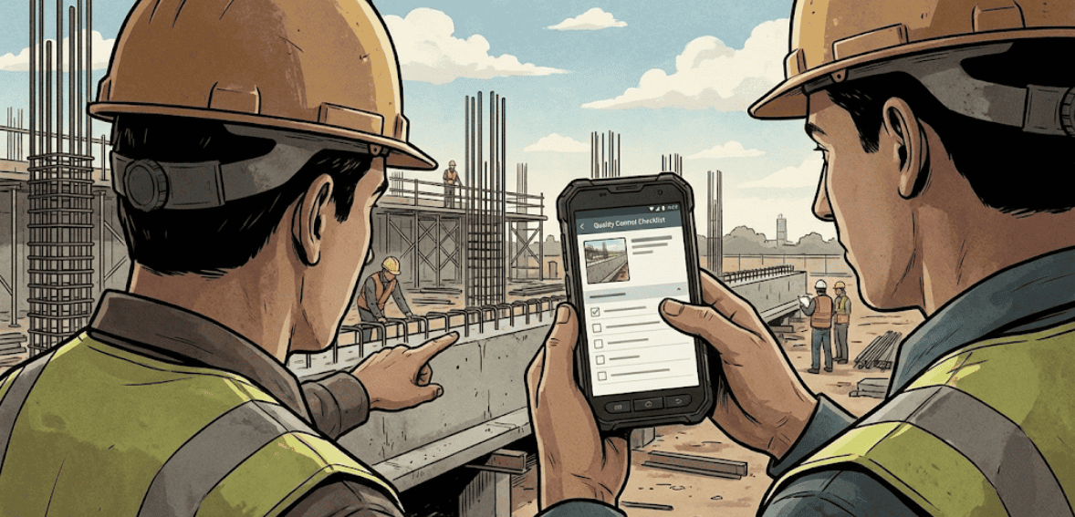 Quality inspections done through mobile apps for contractors