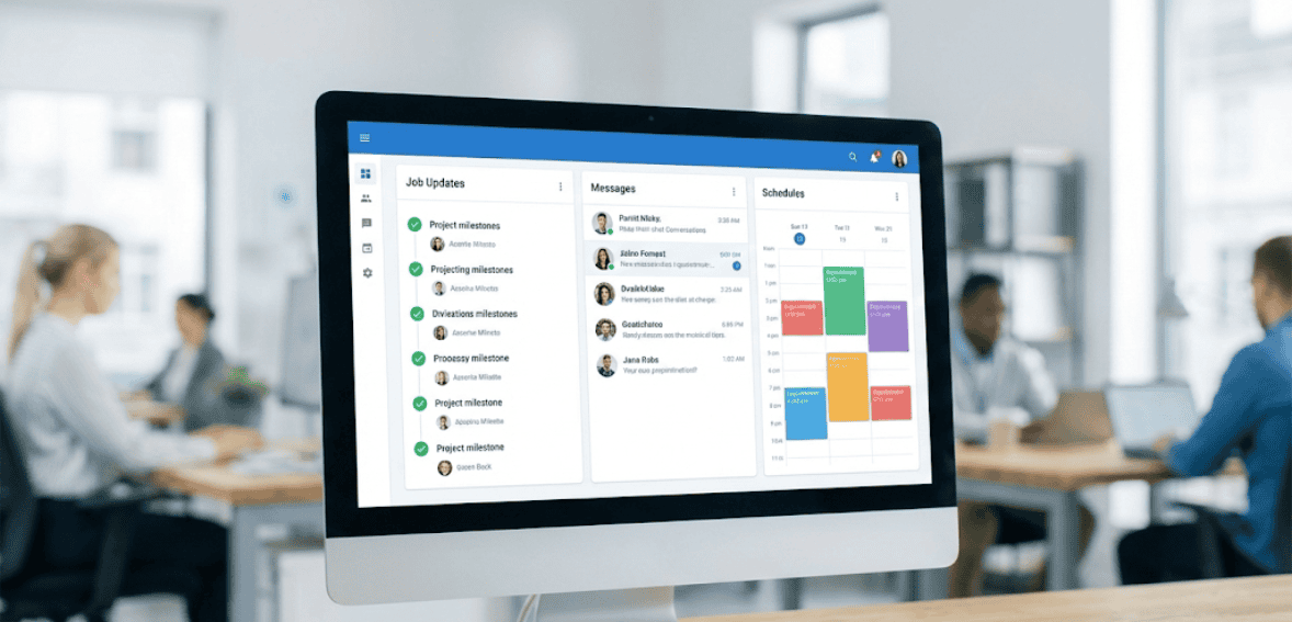 Centralized communication system connecting field and office teams