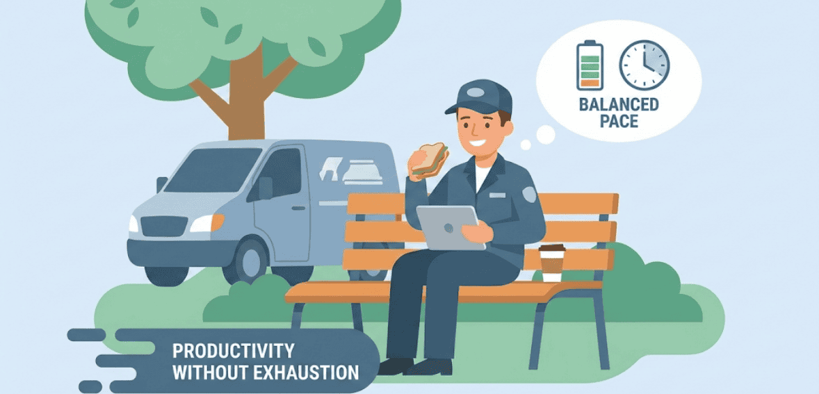 Balancing productivity goals with human limits in field service scheduling