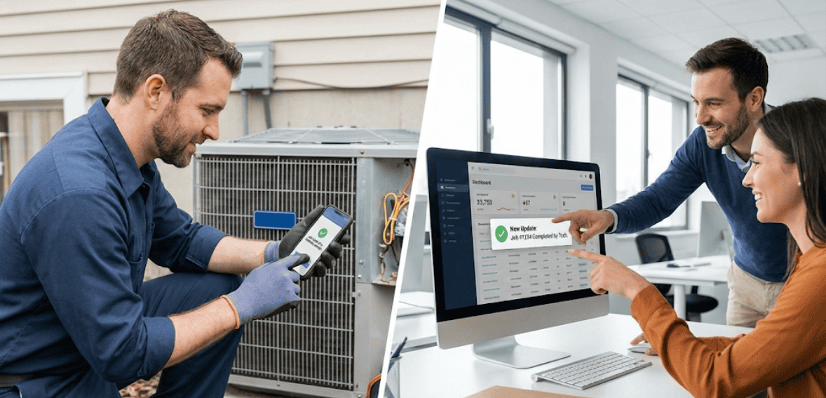 Real-time collaboration between field teams and office staff