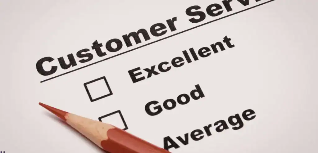 A customer providing high satisfaction scores on a mobile feedback form.