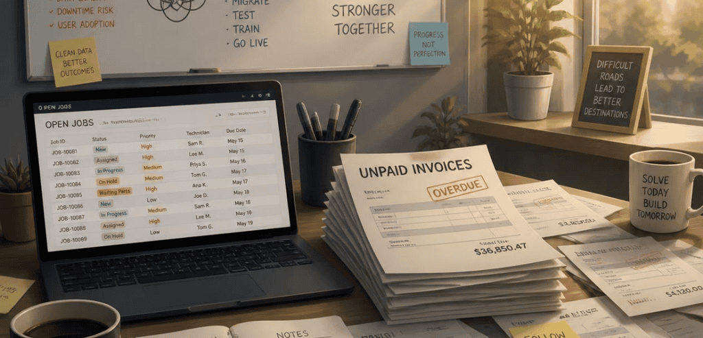 Why Open Jobs and Unpaid Invoices Break During FSM Migration