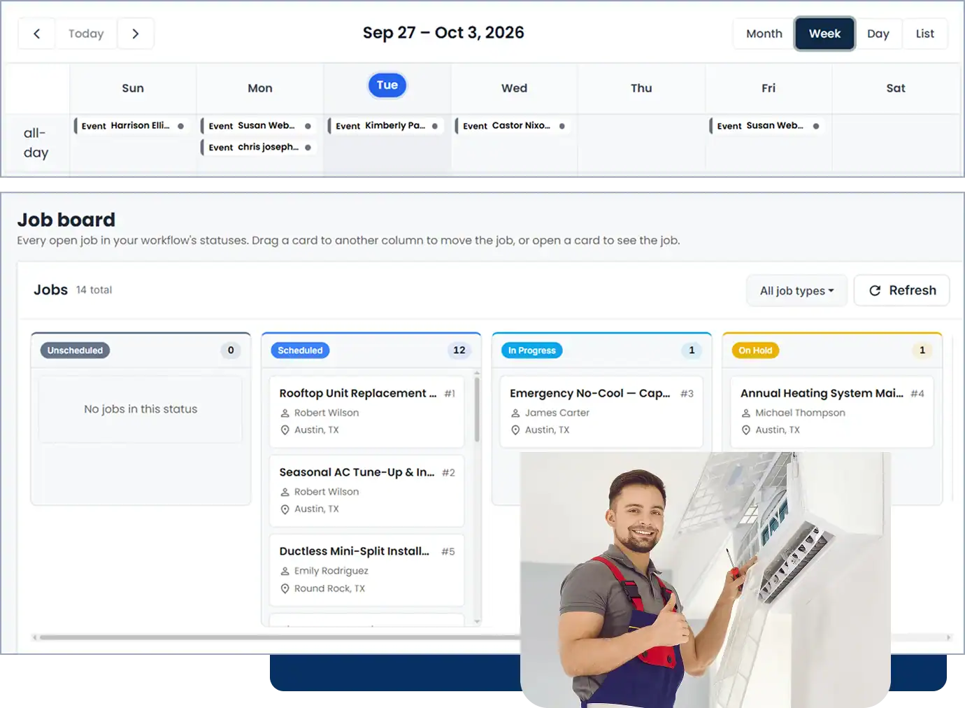 Smart Scheduling & Job Tracking