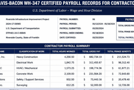 WH-347 Certified Payroll