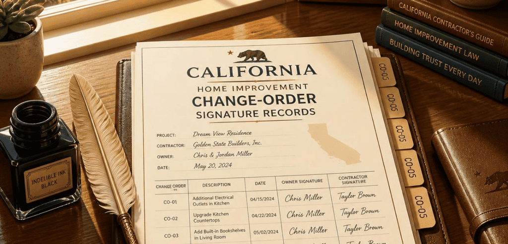 What Is a Change Order in a California Home Improvement Project