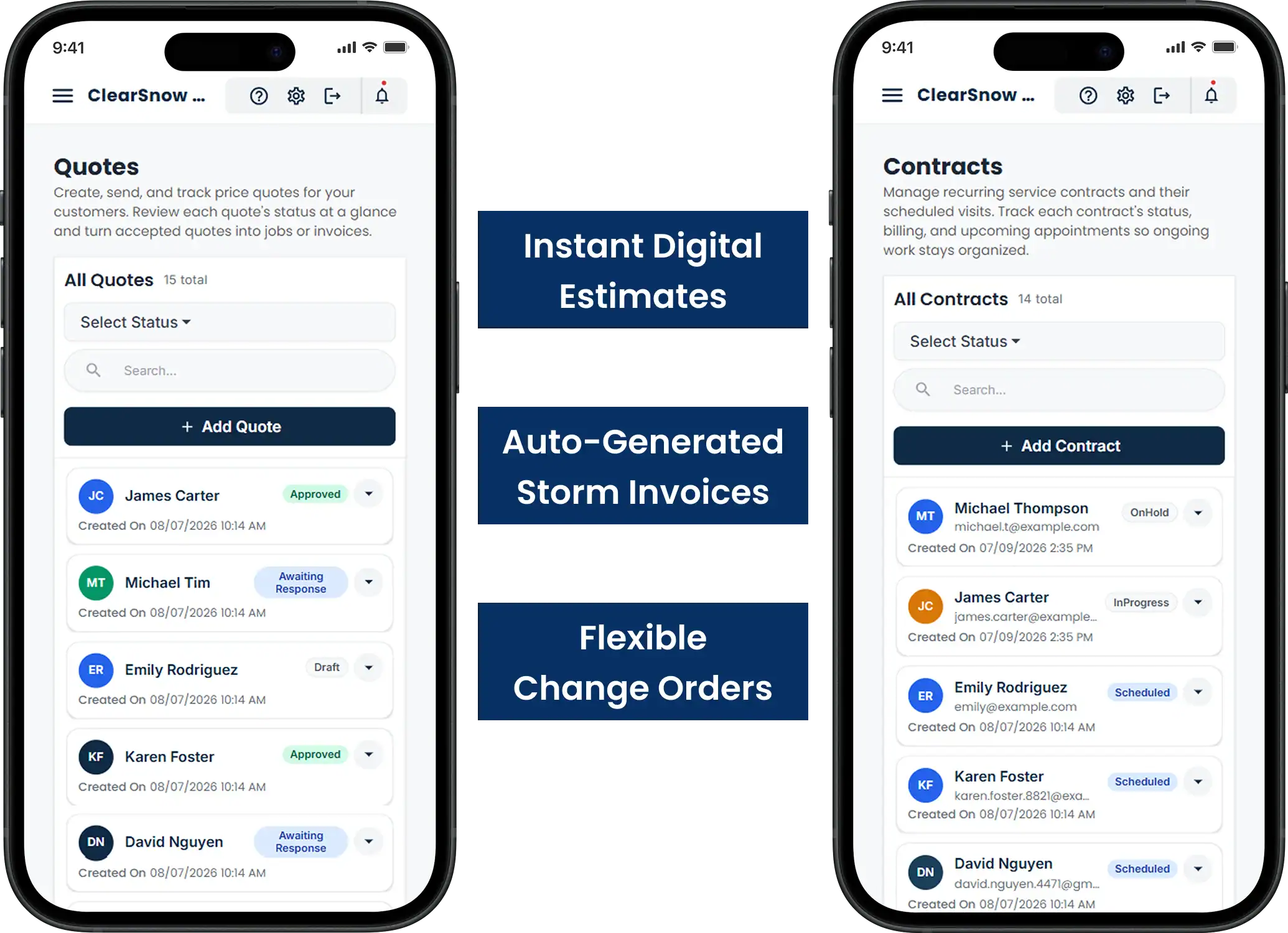 Estimates, Work Orders & Invoicing