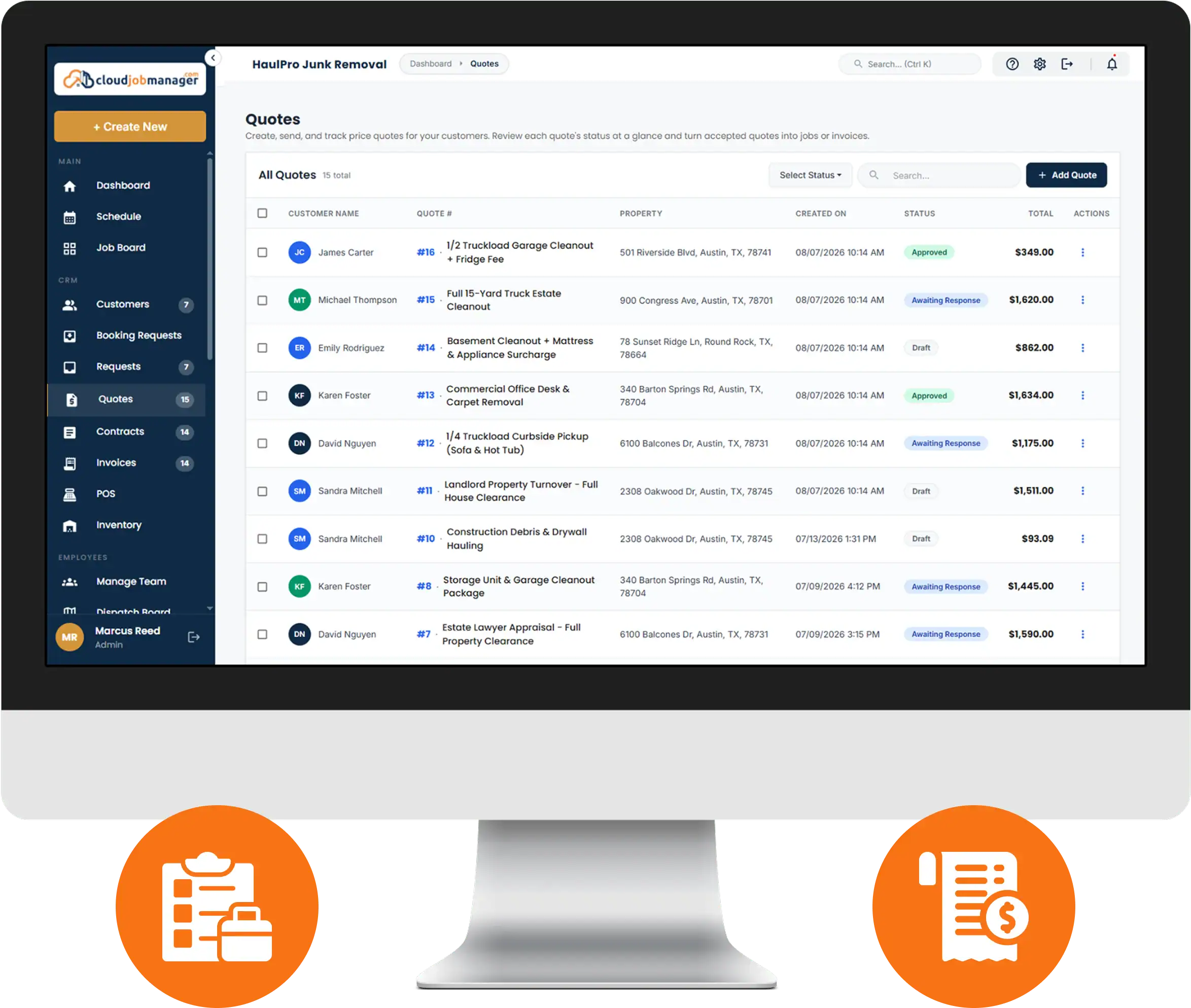 Estimates, Work Orders & Invoicing