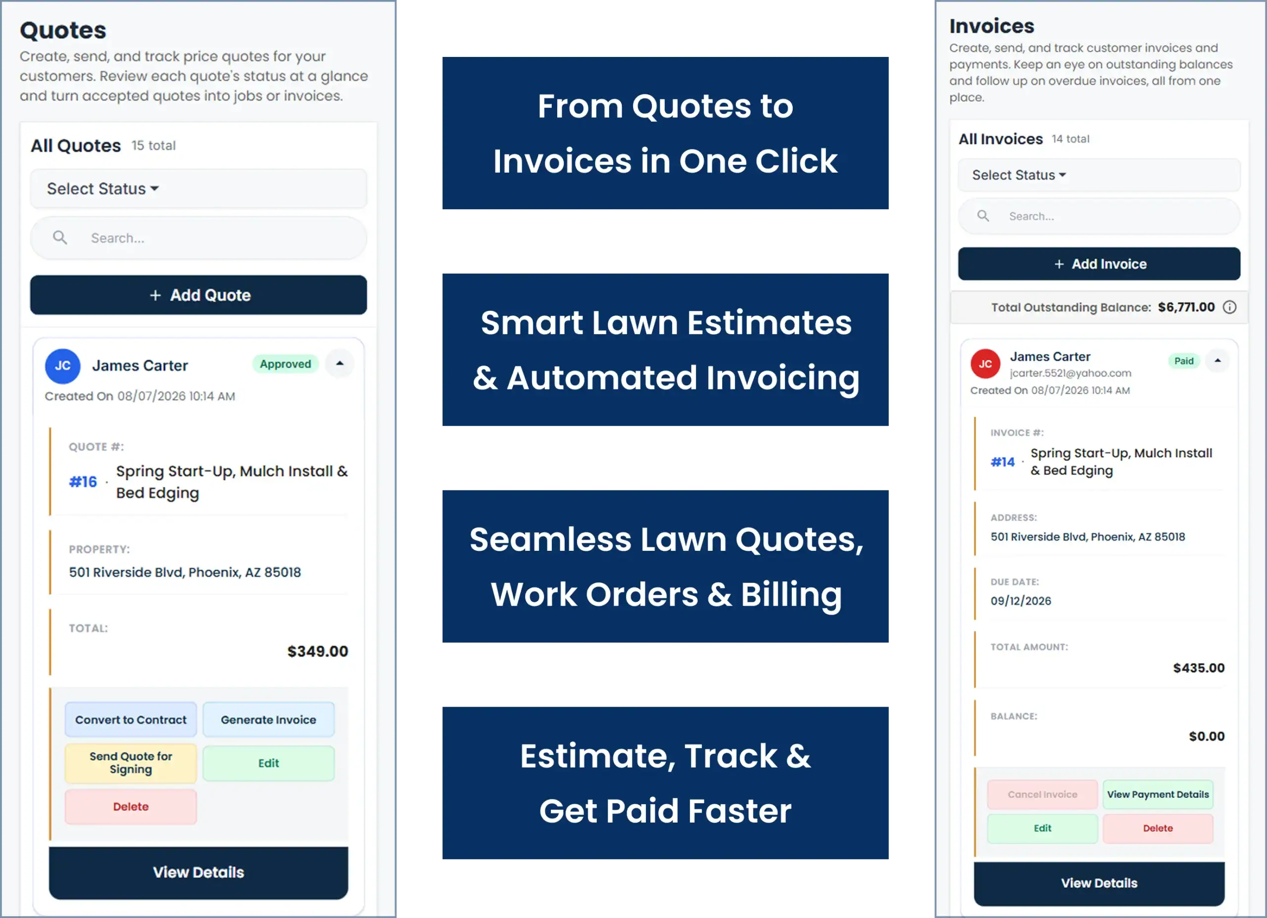 Estimates, Work Orders & Invoicing