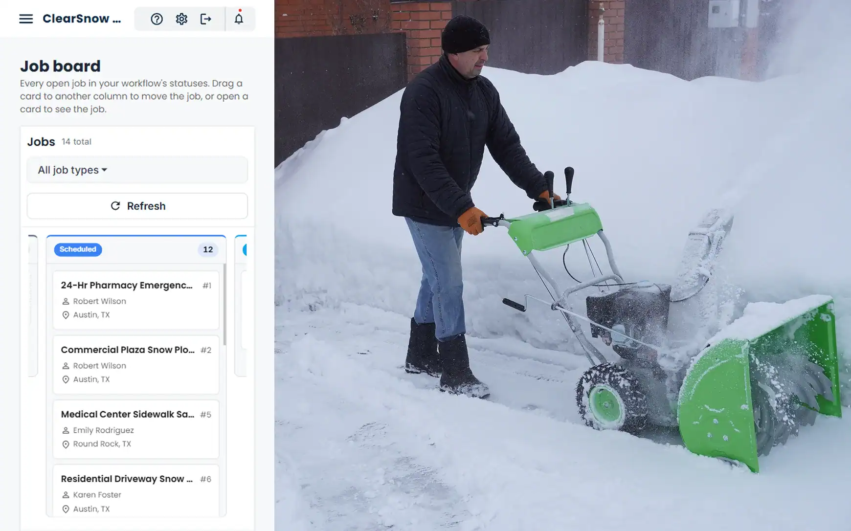 Schedule an HVAC crew in Cloud Job Manager