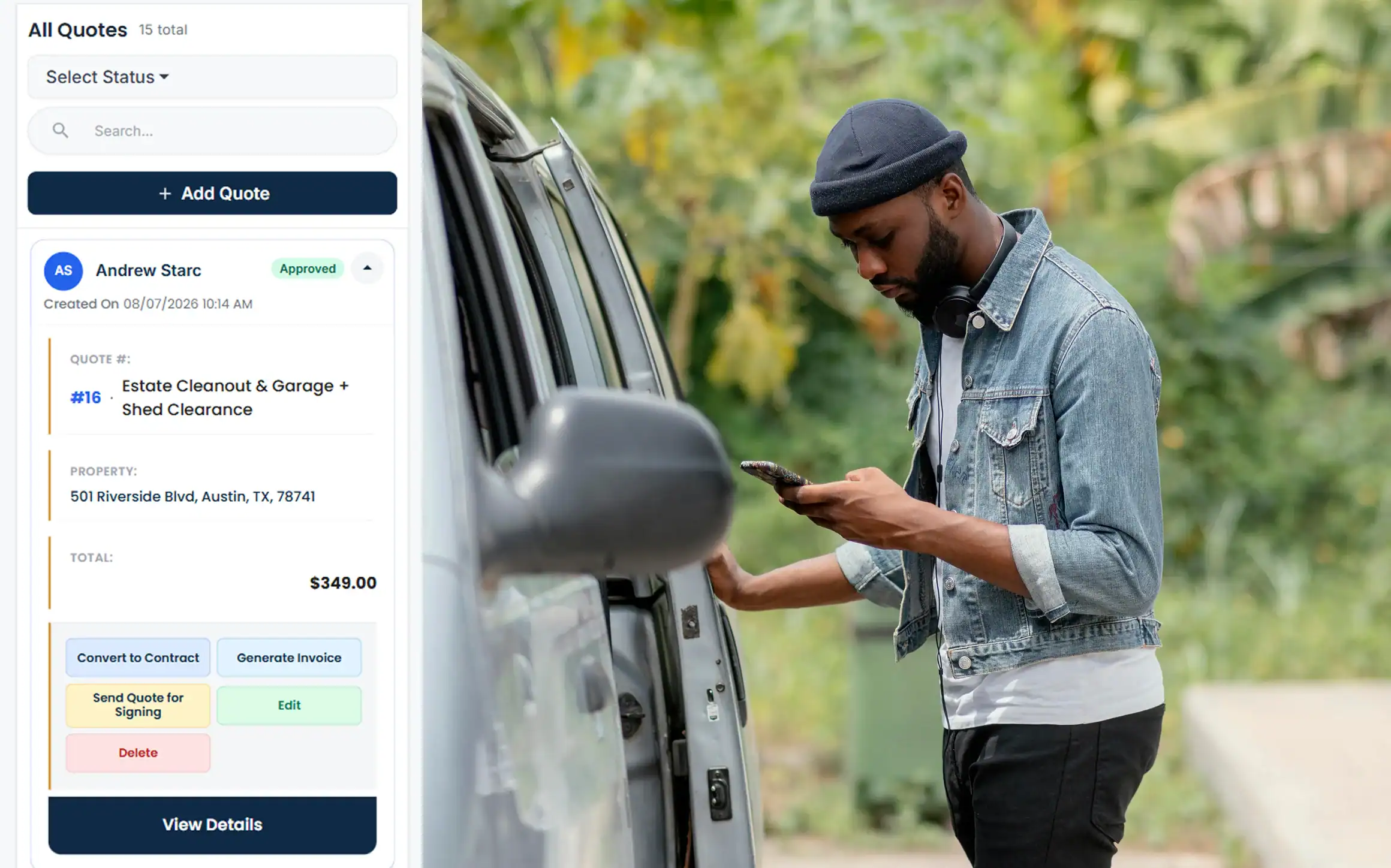 Send an HVAC estimate from Cloud Job Manager