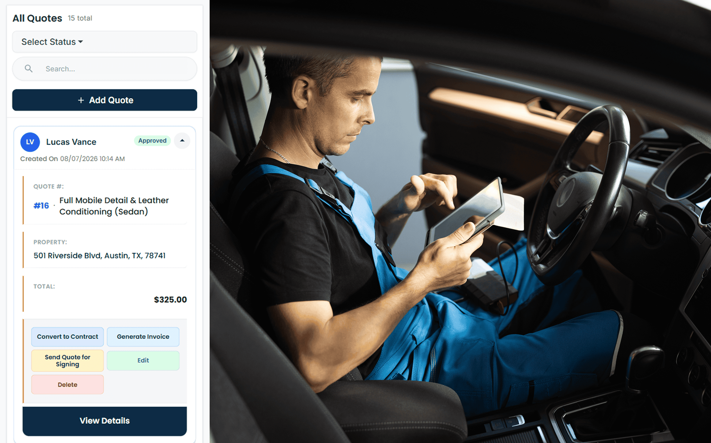 Send an HVAC estimate from Cloud Job Manager