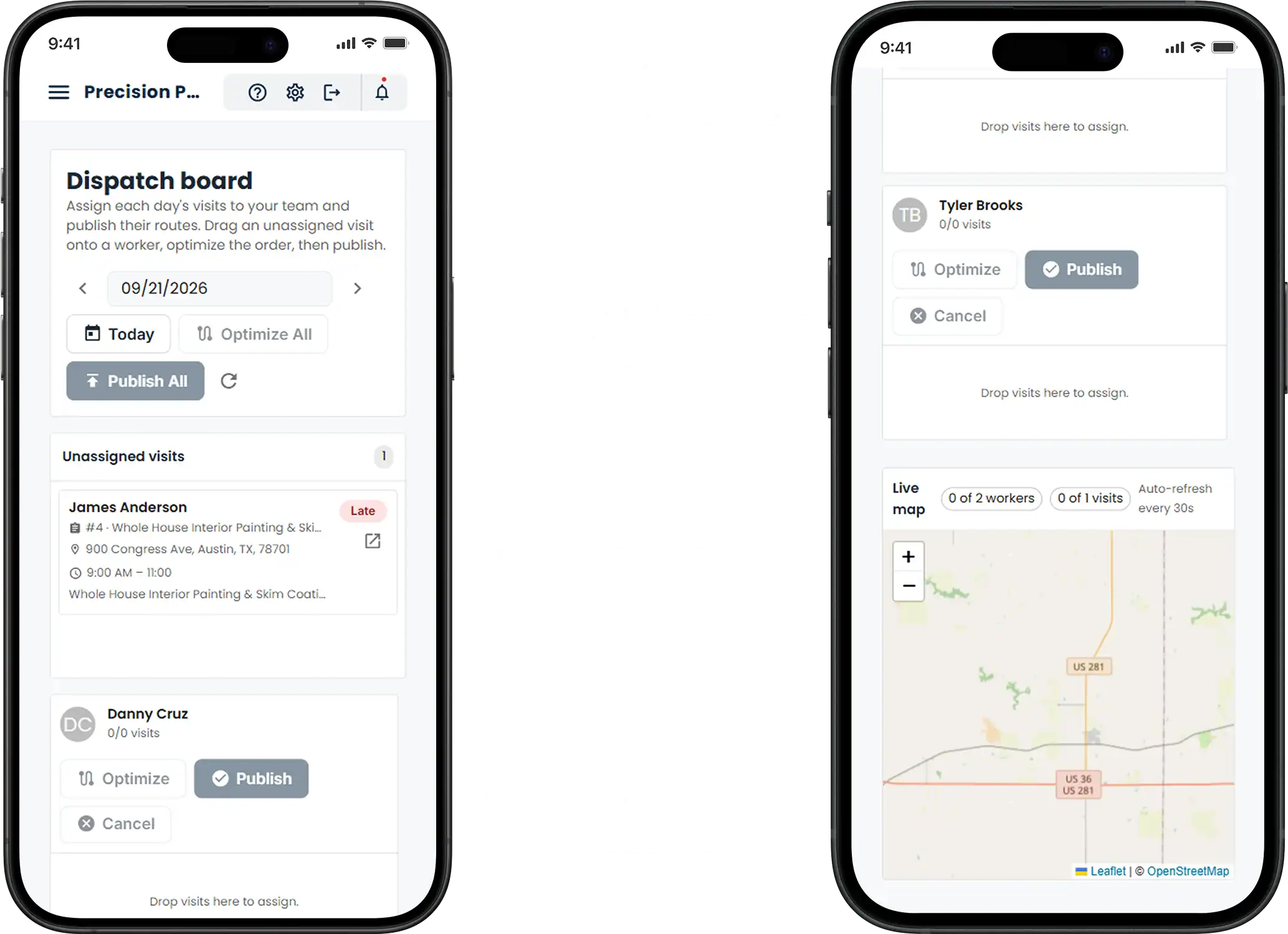 Smart Scheduling & Job Tracking